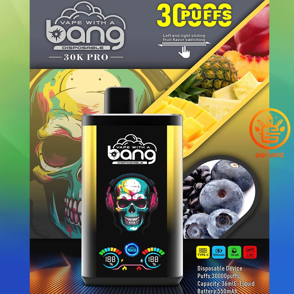 Bang 30K PRO 30000 Puffs Newest Dual Flavor LED Disposable Vape - Image 2