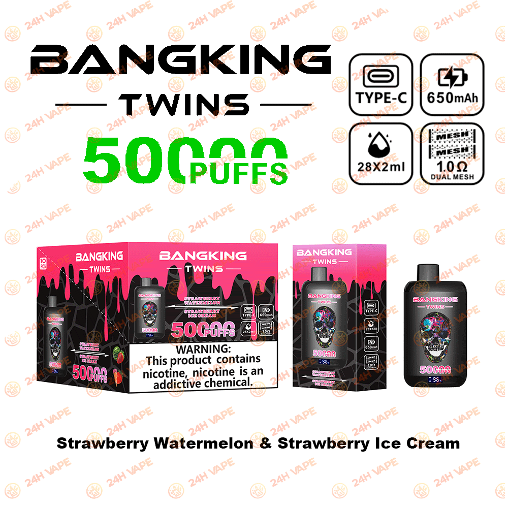 Bang King Twins 50000 50K Puffs 2% 3% 5% Nicotine Double Taste LED Display Disposable Vape - Image 10