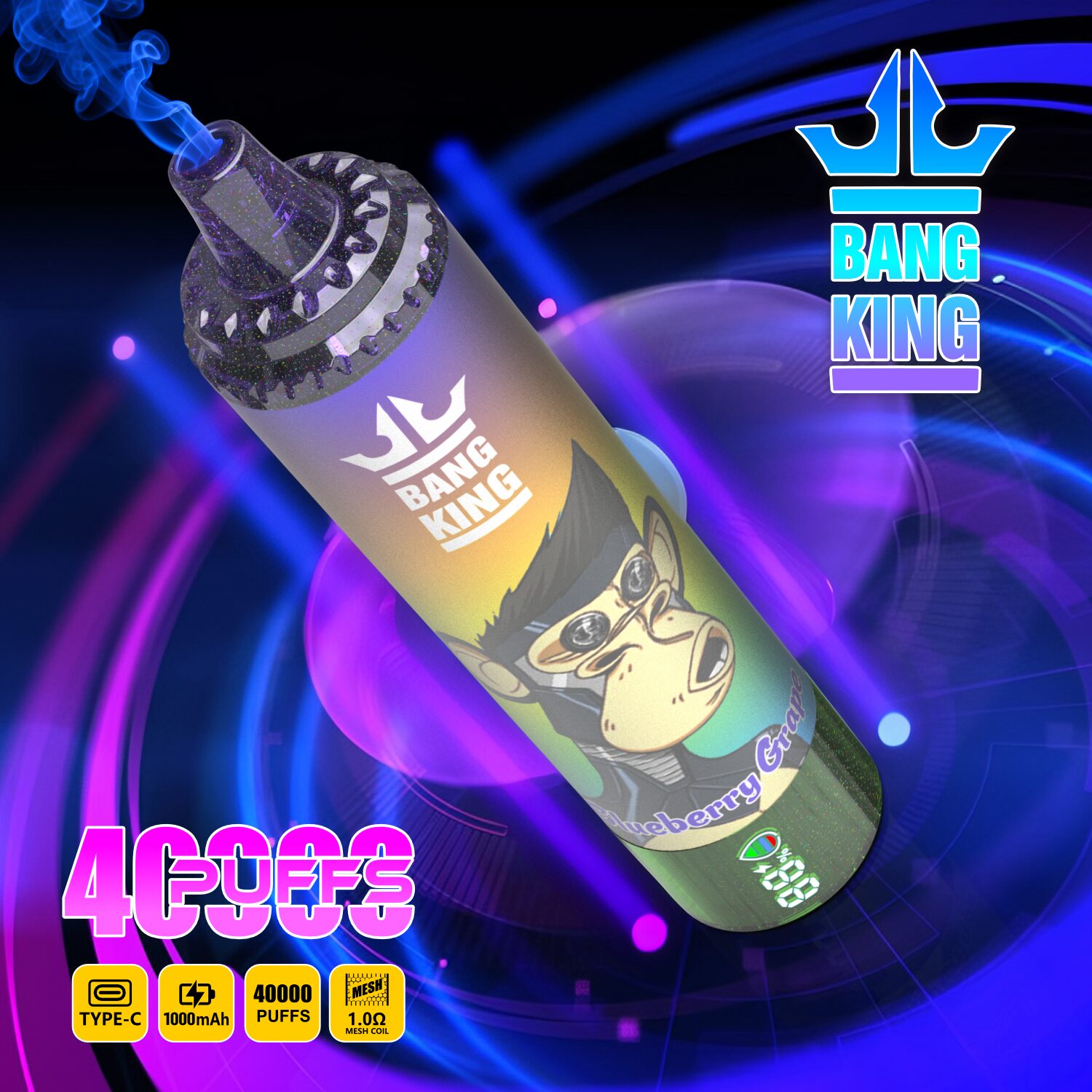 Bang King Tornado 40000 40K Puffs Original LED Display Edition Disposable Vape Pen - Image 3