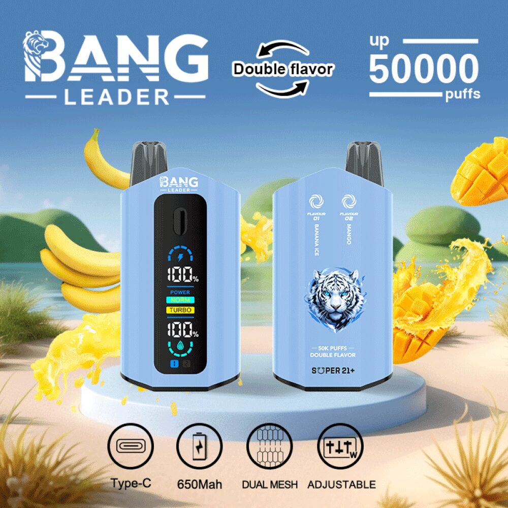 Bang Leader 50000 50K Puffs 2% 3% 5% Nicotine Double Taste LCD Display Disposable Vape - Image 25