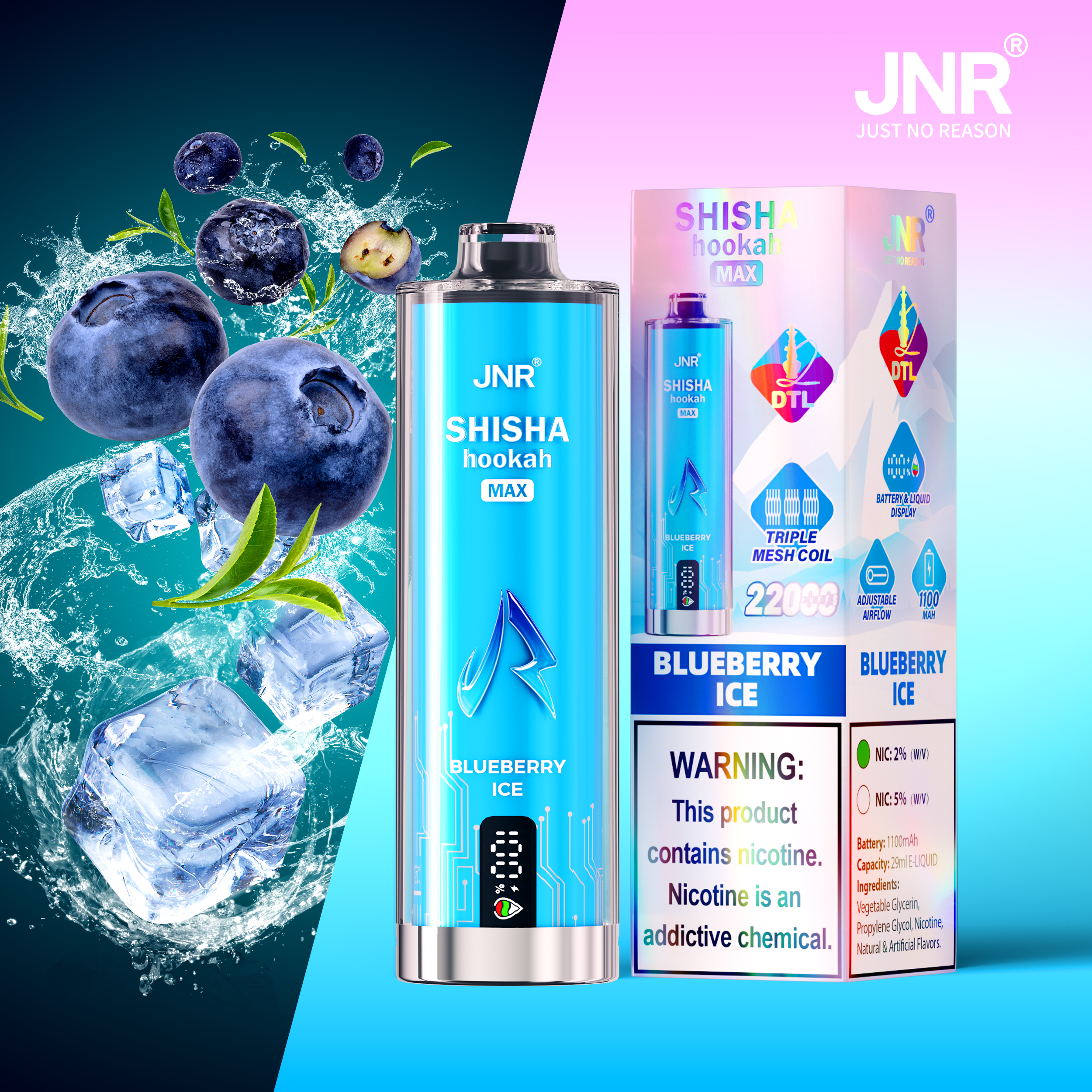 JNR Shisha Max 22000 22K Puffs Original Hookah Edition Disposable Vape Pen - Image 29
