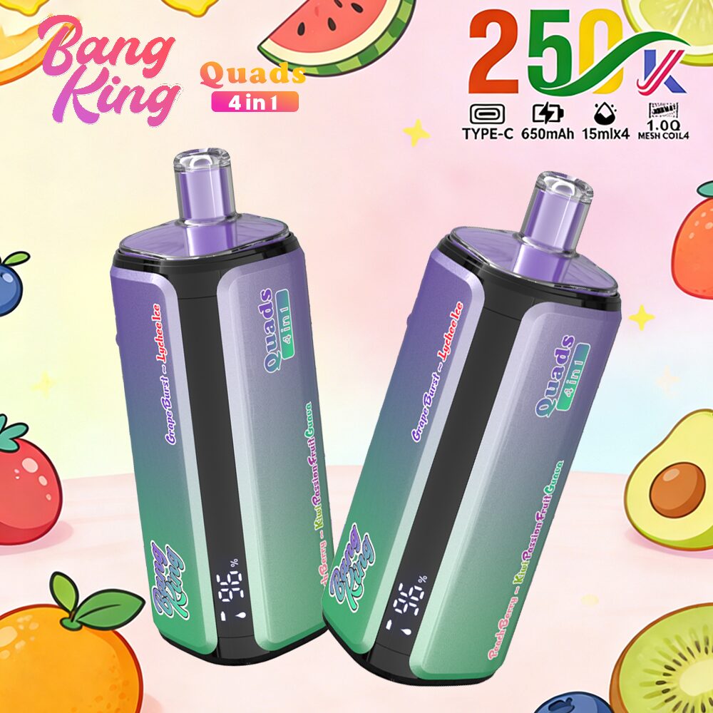 Bang King 250000 250K Puffs 4 In 1 Flavors Original Rechargeable LED Display Disposable Vape - Image 21