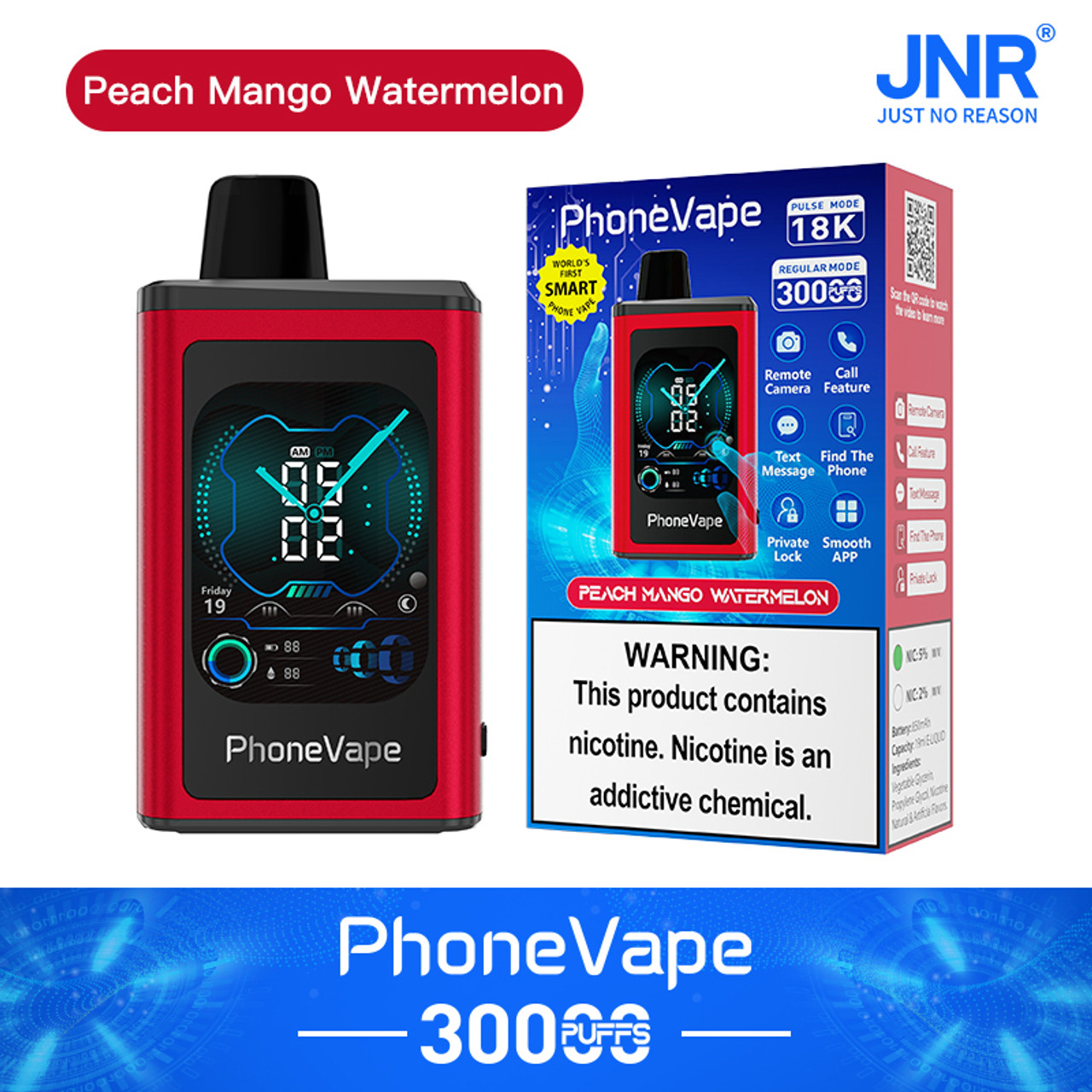 JNR Phone Vape 30000 30K Puffs World's First Smart Disposable Vape - Image 9