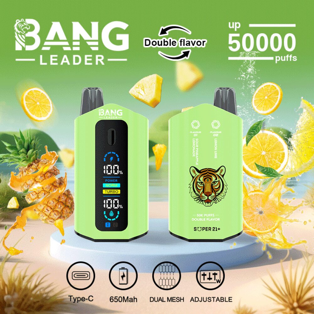 Bang Leader 50000 50K Puffs 2% 3% 5% Nicotine Double Taste LCD Display Disposable Vape - Image 9