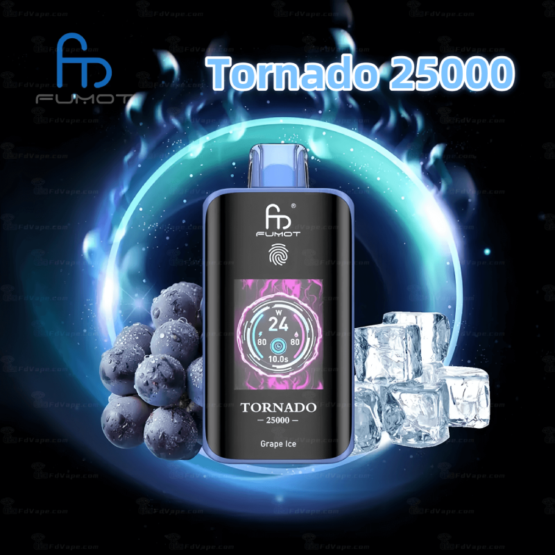 Fumot Tornado 25K – Disposable Vape with Dual-Mesh Coil & LED Display - Image 5