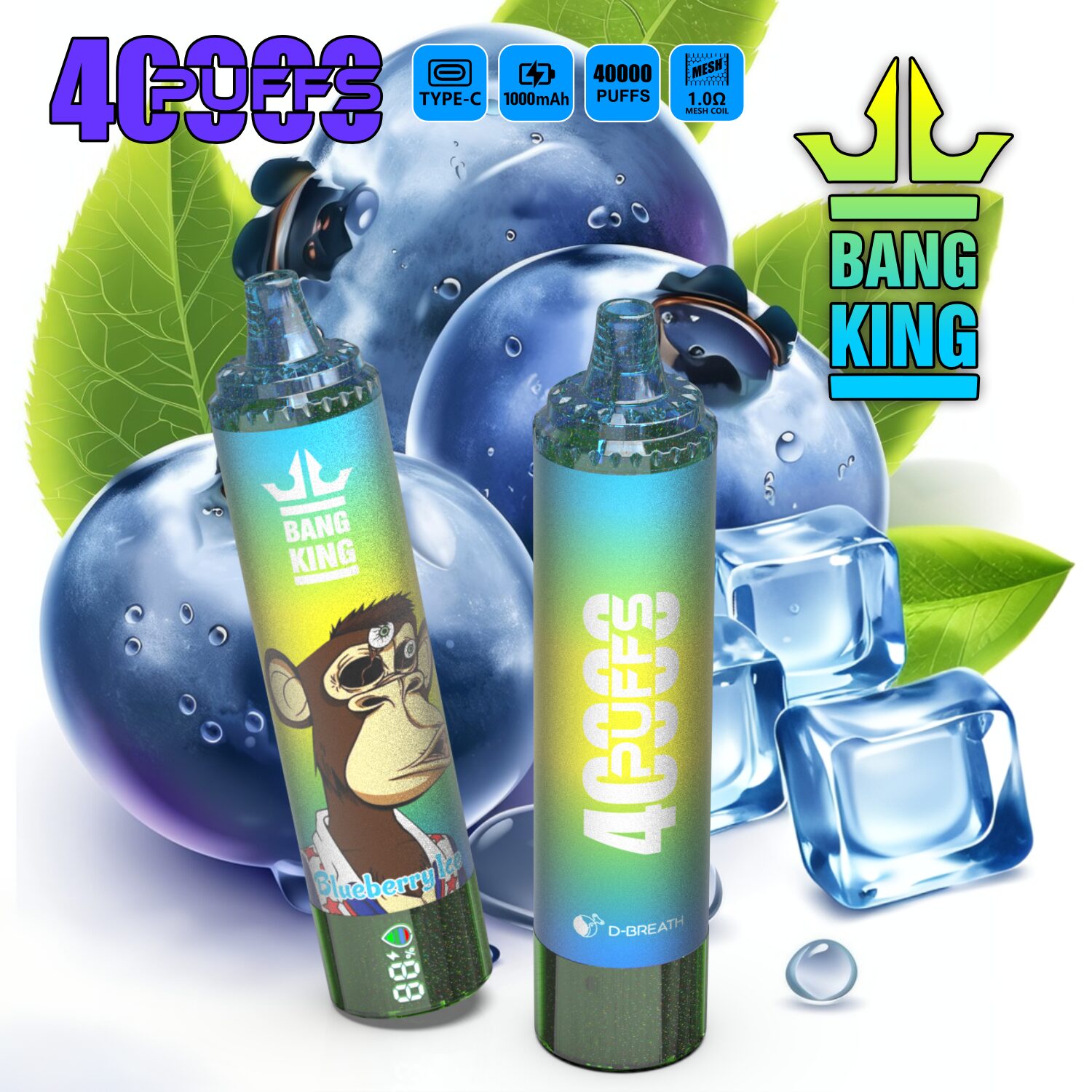 Bang King Tornado 40000 40K Puffs Original LED Display Edition Disposable Vape Pen - Image 25