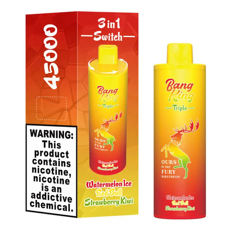 Bang King Triple 45000 45K Puffs Vape 3 in 1 Flavors Newest Original Rechargeable Disposable Vape - Image 6