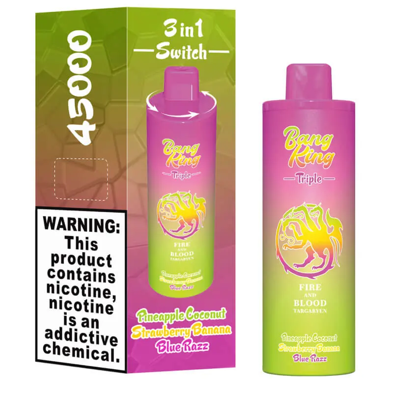 Bang King Triple 45000 45K Puffs Vape 3 in 1 Flavors Newest Original Rechargeable Disposable Vape - Image 20