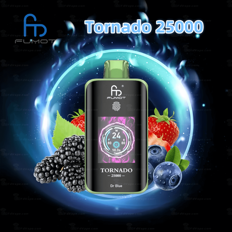 Fumot Tornado 25K – Disposable Vape with Dual-Mesh Coil & LED Display - Image 4