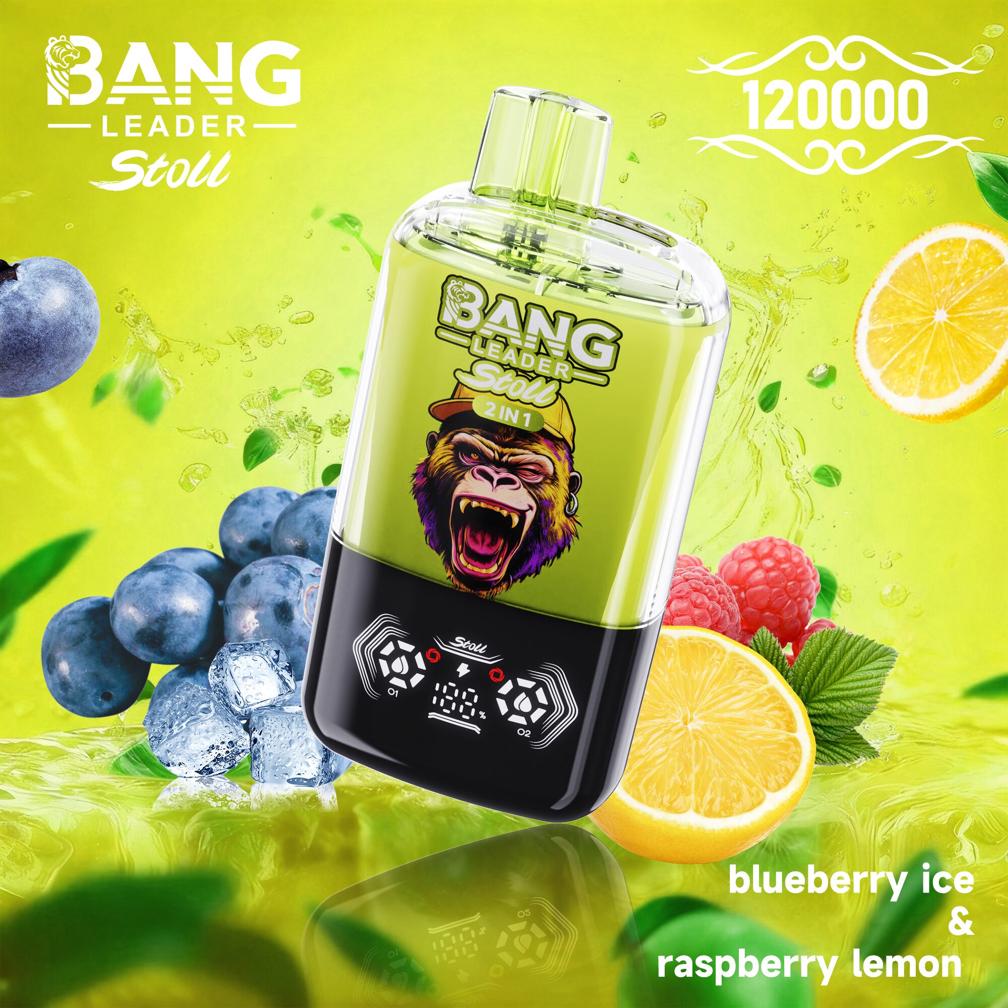 Bang Leader Stoll 120K 120000 Puffs Double Taste&Anti-Leak Design LED Display Disposable Vape - Image 7