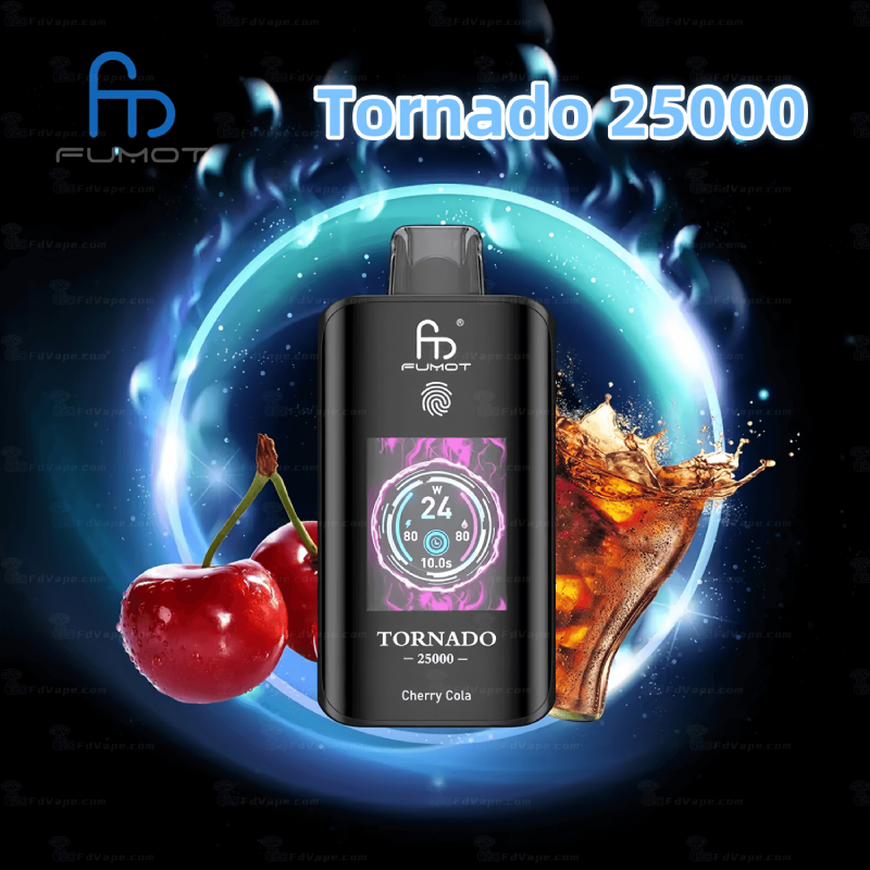 Fumot Tornado 25K – Disposable Vape with Dual-Mesh Coil & LED Display - Image 11