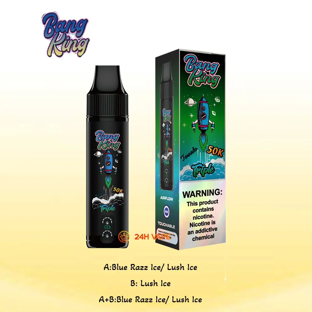 Bang King Triple 50000 50K Puffs 3 in 1 Flavors Original Rechargeable Disposable Vape - Image 24