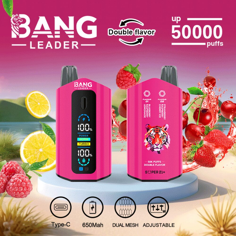 Bang Leader 50000 50K Puffs 2% 3% 5% Nicotine Double Taste LCD Display Disposable Vape - Image 21