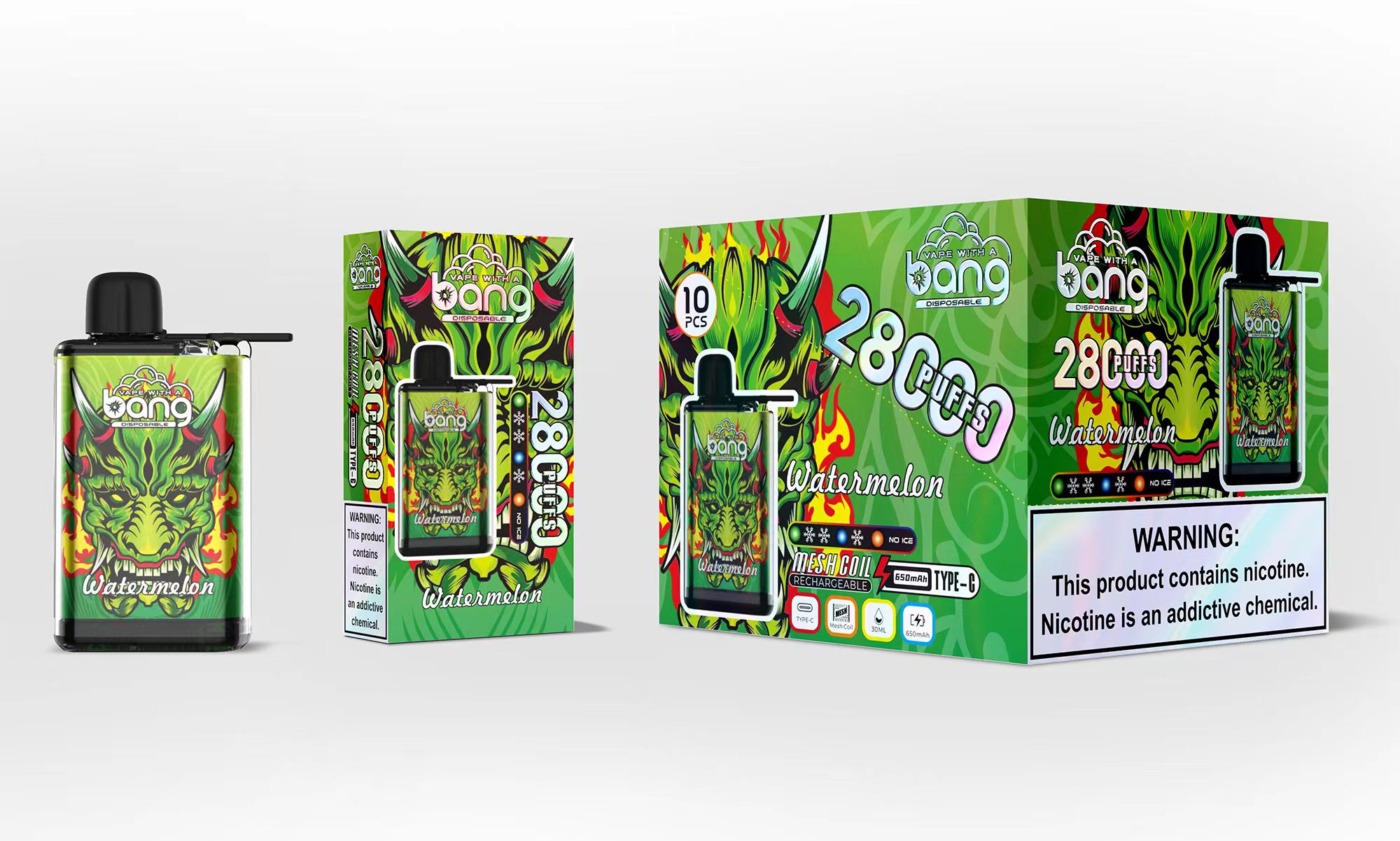 Bang 28000 28K Puffs Original Adjustable Ice level Disposable Vape Pen - Image 3