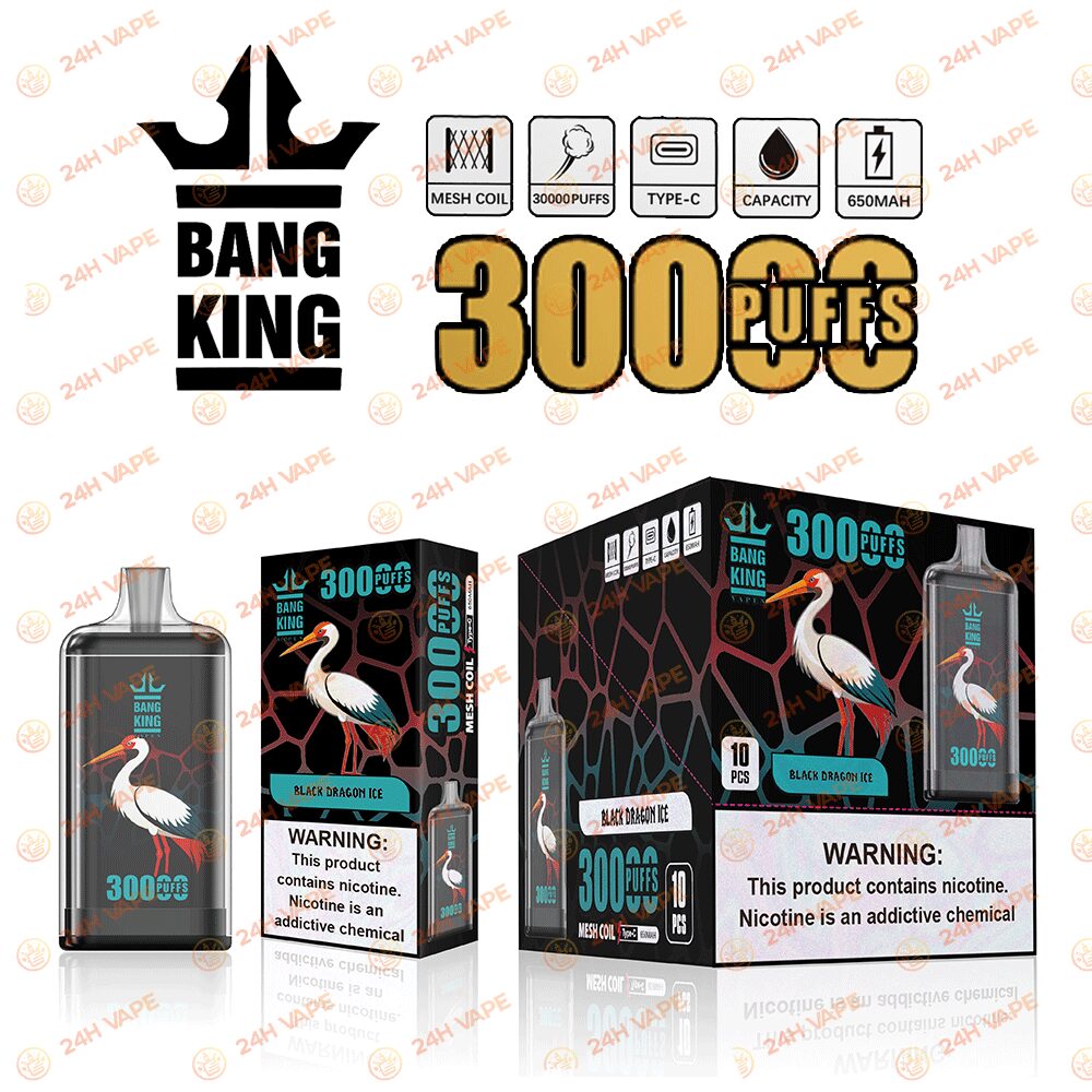 Bang King Crystal 30000 30K Puffs 2% 3% 5% Nicotine Hottest Disposable Vape - Image 21