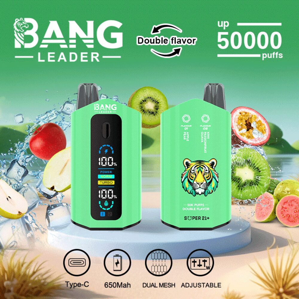 Bang Leader 50000 50K Puffs 2% 3% 5% Nicotine Double Taste LCD Display Disposable Vape - Image 27