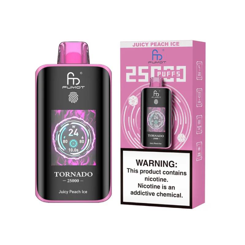 Fumot Tornado 25K – Disposable Vape with Dual-Mesh Coil & LED Display - Image 10