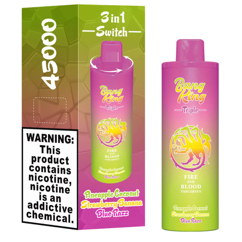 Bang King Triple 45000 45K Puffs Vape 3 in 1 Flavors Newest Original Rechargeable Disposable Vape - Image 19
