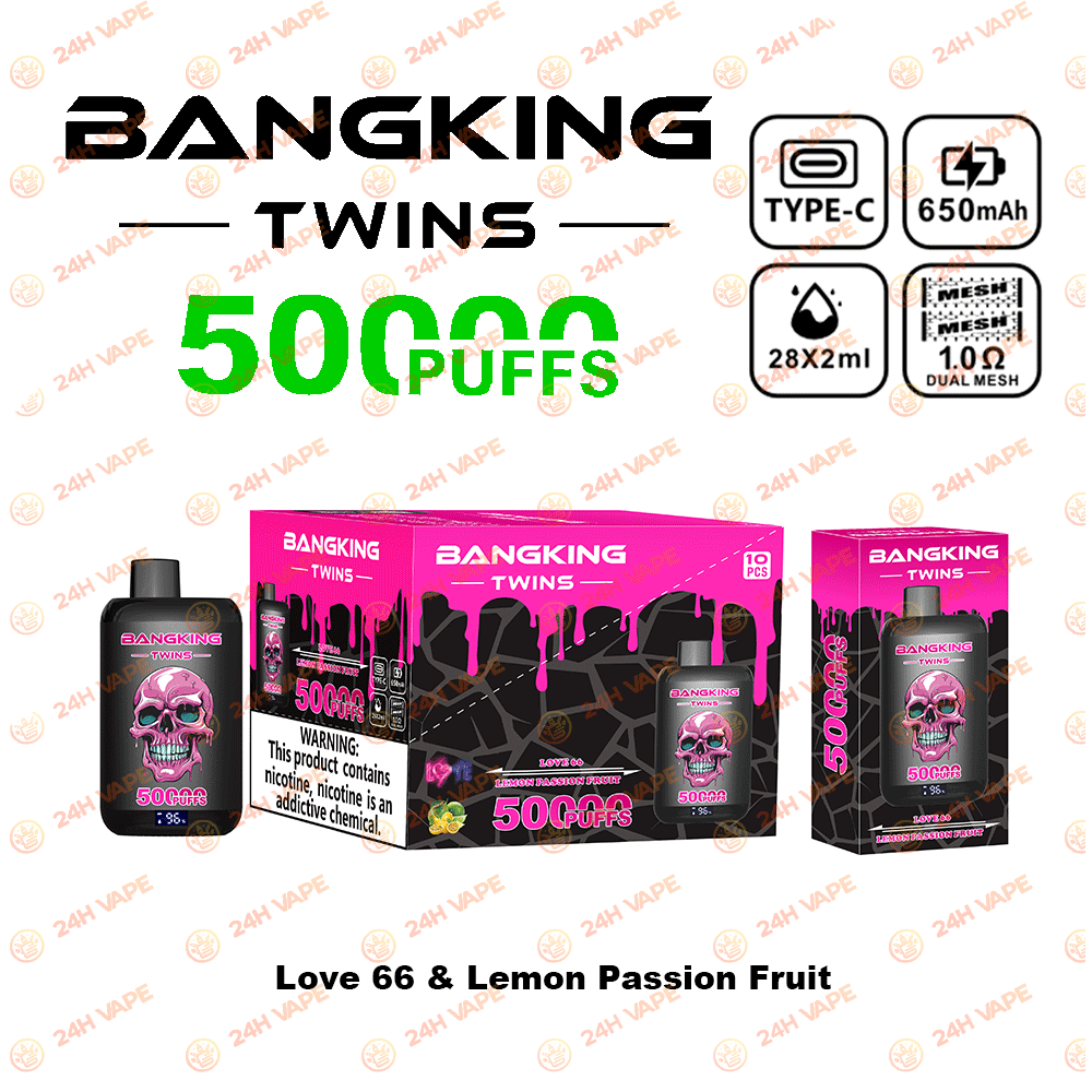 Bang King Twins 50000 50K Puffs 2% 3% 5% Nicotine Double Taste LED Display Disposable Vape - Image 19