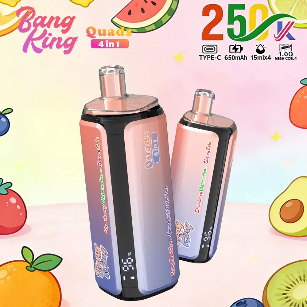 Bang King 250000 250K Puffs 4 In 1 Flavors Original Rechargeable LED Display Disposable Vape - Image 8