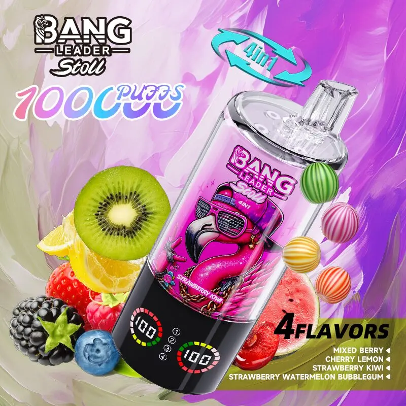 Bang Leader Stoll 100K 100000 Puffs 4 in 1 Flavors & Quad Mesh Coil LED Display Disposable Vape - Image 14
