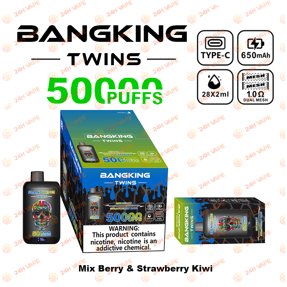 Bang King Twins 50000 50K Puffs 2% 3% 5% Nicotine Double Taste LED Display Disposable Vape - Image 17