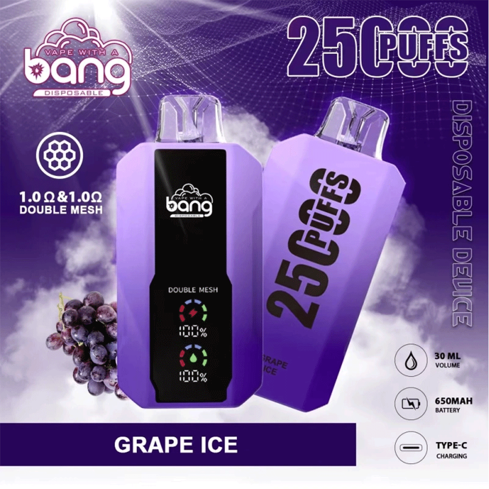 Bang 25000 25k Puffs 0% 2% 3% 5% Nicotine New LED Display Vape Electronic Cigarette Pod - Image 21