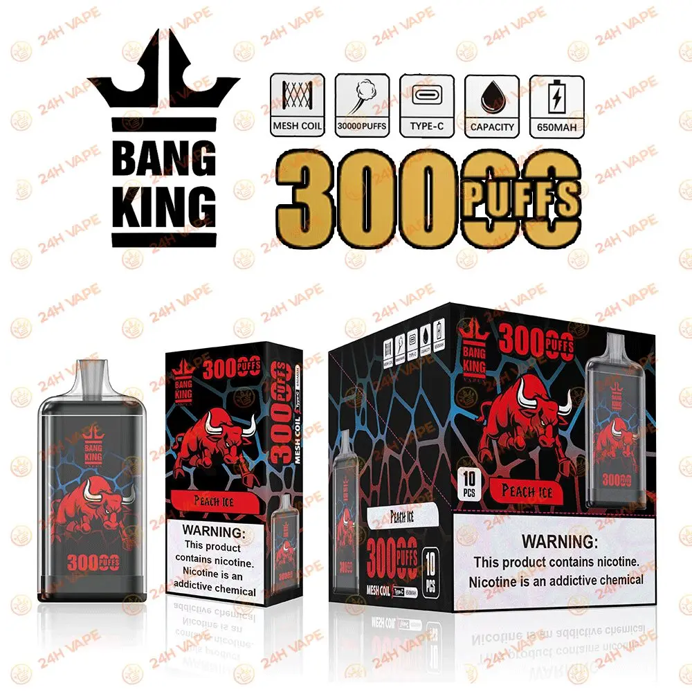 Bang King Crystal 30000 30K Puffs 2% 3% 5% Nicotine Hottest Disposable Vape - Image 16