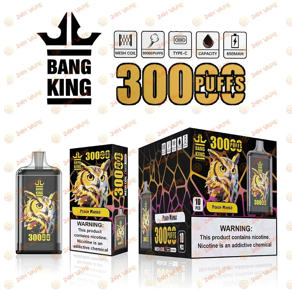 Bang King Crystal 30000 30K Puffs 2% 3% 5% Nicotine Hottest Disposable Vape - Image 14