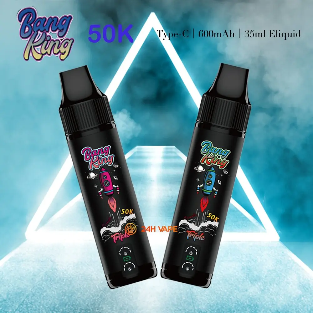 Bang King Triple 50000 50K Puffs 3 in 1 Flavors Original Rechargeable Disposable Vape - Image 2