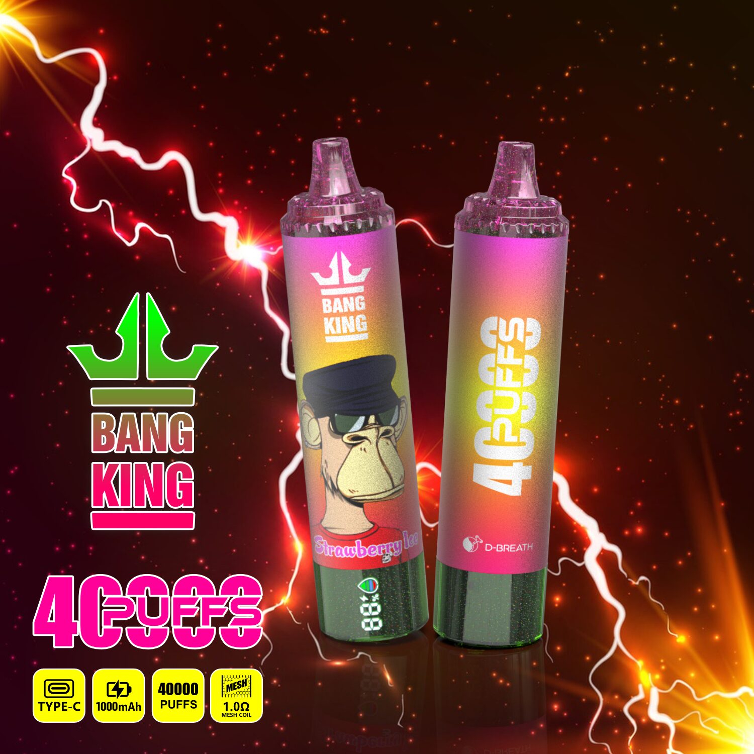 Bang King Tornado 40000 40K Puffs Original LED Display Edition Disposable Vape Pen - Image 13