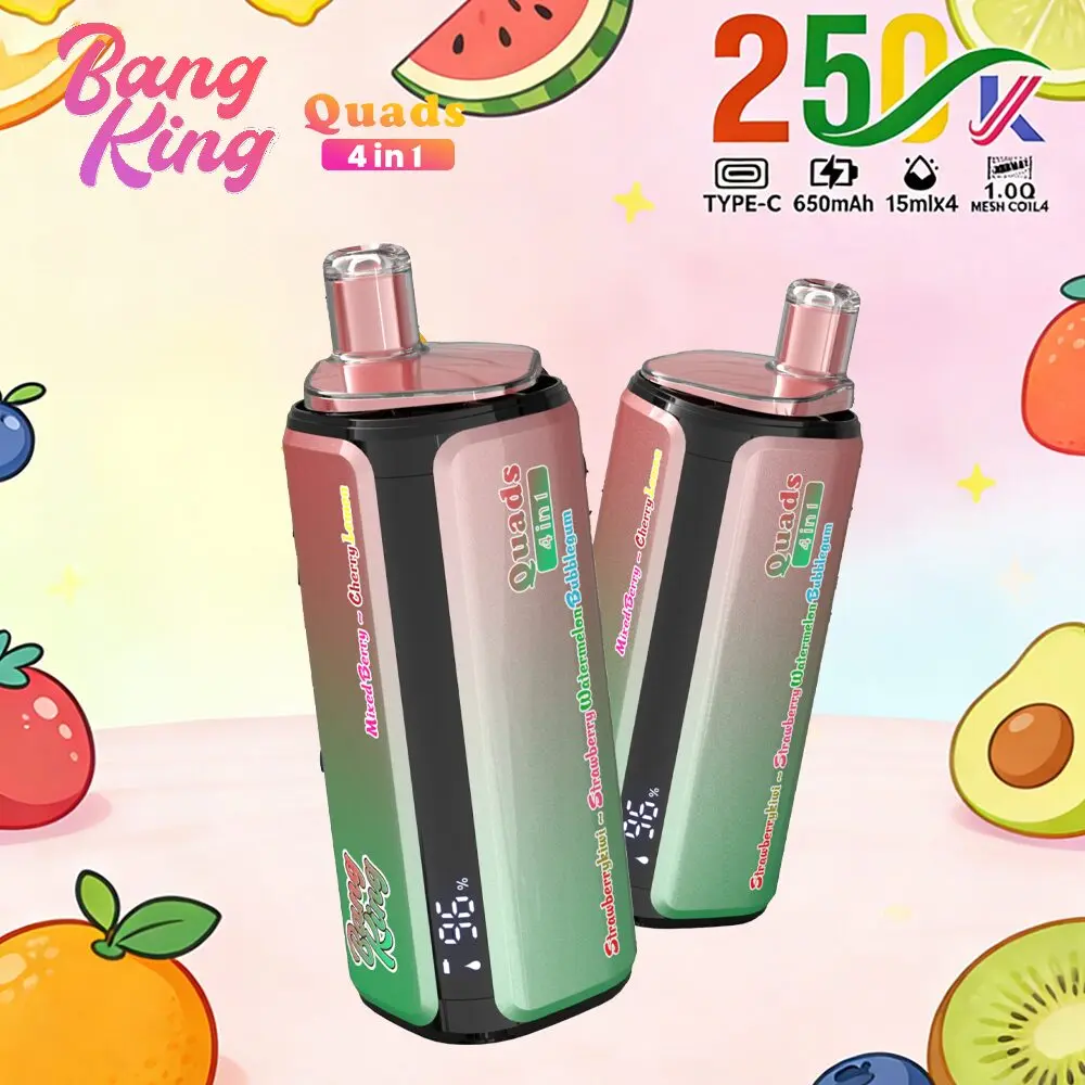 Bang King 250000 250K Puffs 4 In 1 Flavors Original Rechargeable LED Display Disposable Vape - Image 16