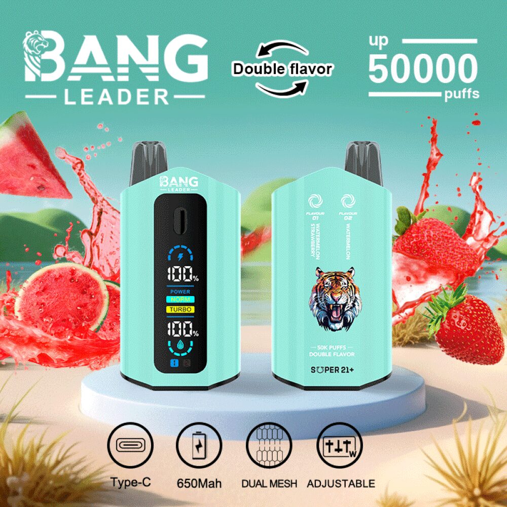 Bang Leader 50000 50K Puffs 2% 3% 5% Nicotine Double Taste LCD Display Disposable Vape - Image 3