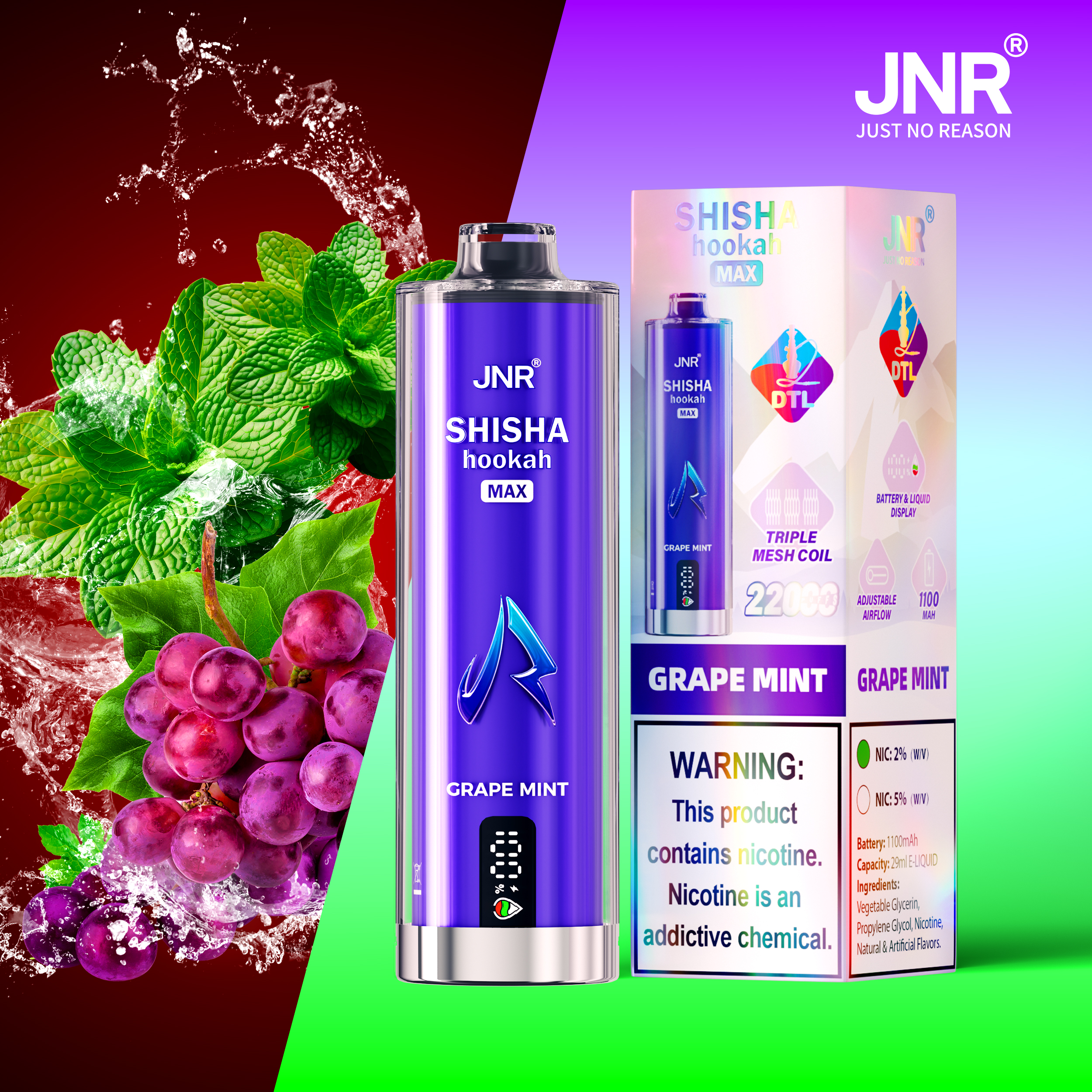 JNR Shisha Max 22000 22K Puffs Original Hookah Edition Disposable Vape Pen - Image 25