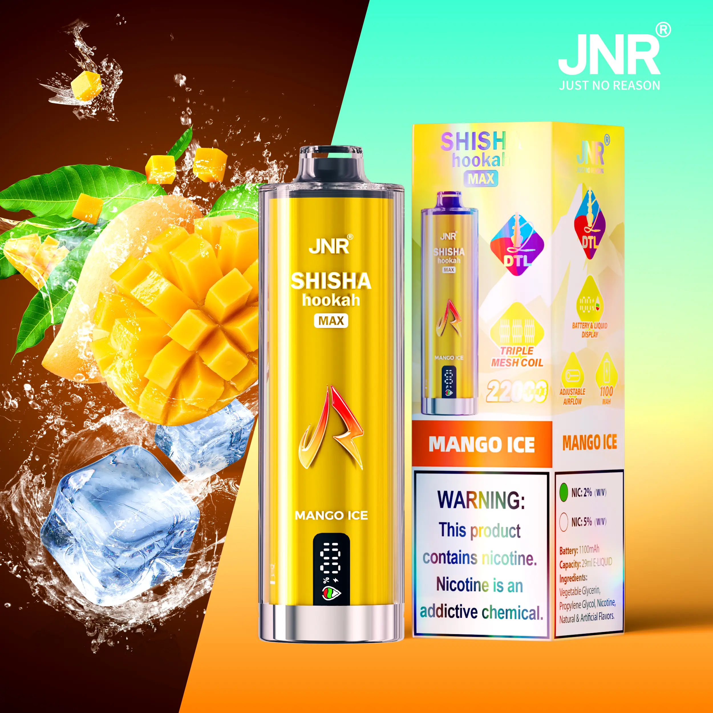 JNR Shisha Max 22000 22K Puffs Original Hookah Edition Disposable Vape Pen - Image 18
