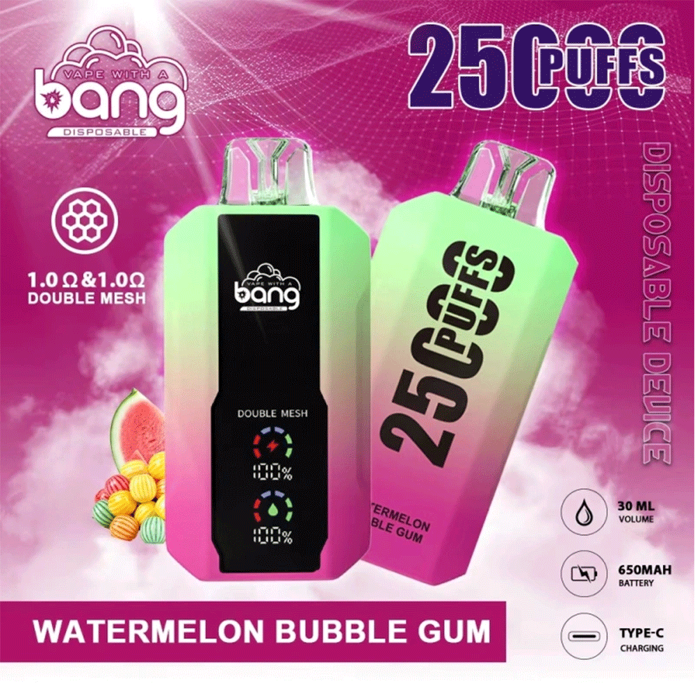 Bang 25000 25k Puffs 0% 2% 3% 5% Nicotine New LED Display Vape Electronic Cigarette Pod - Image 7